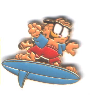 Garfield surfing
